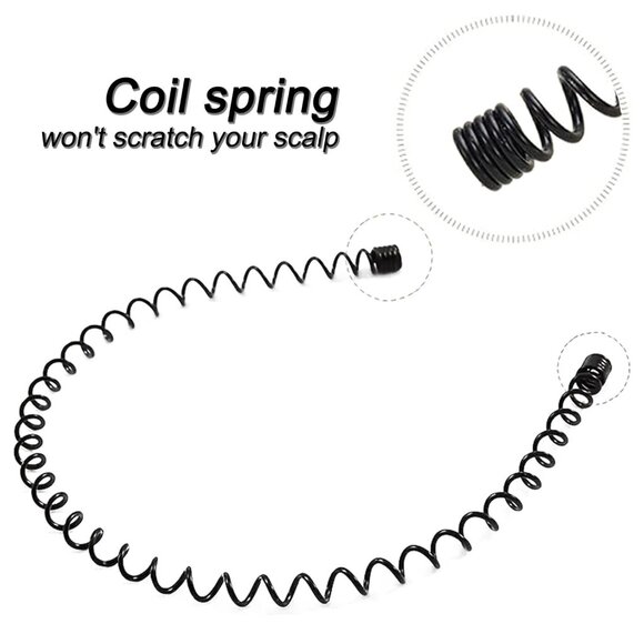 ⚡Men I-New 3pcs Metal Fashion Unisex Wavy Outdoor Sport Simple Elastic Headbands - Picture 3 of 5